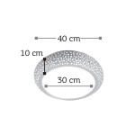 InLight Πλαφονιέρα οροφής λευκή από γύψο 3XE27 D:40cm (42155-B) InLight Πλαφονιέρα οροφής λευκή από γύψο 3XE27 D:40cm (42155-B)