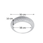 InLight Πλαφονιέρα οροφής λευκή από γύψο 4XE27 D:50cm (42155-Α)