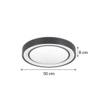 InLight Φωτιστικό Οροφής LED Μαύρο 36W – Πλαφονιέρα 3CCT Starry Effect (42179-A)