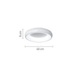 InLight Πλαφονιέρα οροφής LED 24W 3CCT από χρυσαφί και λευκό ακρυλικό D:40cm (42021-B-Golden)