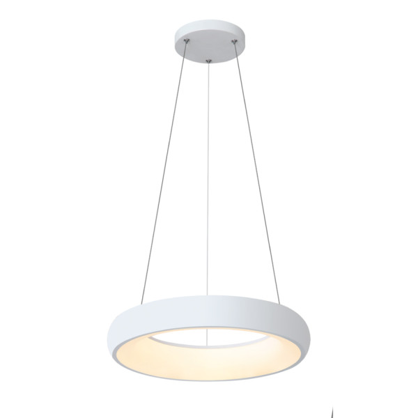 InLight Κρεμαστό φωτιστικό LED 36W 3CCT από λευκό ακρυλικό D:60cm (42023-A-White) InLight Κρεμαστό φωτιστικό LED 36W 3CCT από λευκό ακρυλικό D:60cm (42023-A-White)