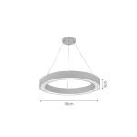 InLight Κρεμαστό φωτιστικό LED 68W 3CCT (by switch on base) σε μαύρη απόχρωση D:60cm (6073-60-BL) InLight Κρεμαστό φωτιστικό LED 68W 3CCT (by switch on base) σε μαύρη απόχρωση D:60cm (6073-60-BL)
