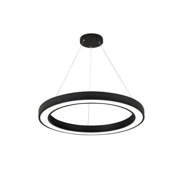 InLight Κρεμαστό φωτιστικό LED 88W 3CCT (by switch on base) σε μαύρη απόχρωση D:80cm (6073-80-BL) InLight Κρεμαστό φωτιστικό LED 88W 3CCT (by switch on base) σε μαύρη απόχρωση D:80cm (6073-80-BL)