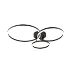 Inlight Φωτιστικό οροφής LED 75W 3CCT (by switch on base) D:80cm (6094-A-Black)
