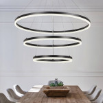 InLight Κρεμαστό φωτιστικό LED 100W 3CCT (by switch on base) D:60cm (6095-A-Black) InLight Κρεμαστό φωτιστικό LED 100W 3CCT (by switch on base) D:60cm (6095-A-Black)