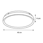 Inlight Πλαφονιέρα οροφής LED 28W 3CCT από λευκό μέταλλο και ακρυλικό D:50x5cm (42044-C-White) Inlight Πλαφονιέρα οροφής LED 28W 3CCT από λευκό μέταλλο και ακρυλικό D:50x5cm (42044-C-White)
