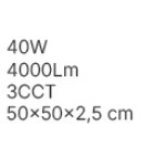 InLight Πλαφονιέρα οροφής LED 40W 3CCT (by switch on base) από ασημί μέταλλο D:50cm (42045-Silver) InLight Πλαφονιέρα οροφής LED 40W 3CCT (by switch on base) από ασημί μέταλλο D:50cm (42045-Silver)