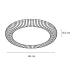Inlight Φωτιστικό Οροφής Γύψινο LED 36W, 3000K, Λευκό, D:40x6,5cm(42054-White)
