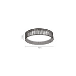 Inlight Πλαφονιέρα οροφής LED 36W 3CCT (by switch on base) από σχοινί και ακρυλικό D:43cm (42039-B)