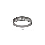 Inlight Πλαφονιέρα οροφής LED 45W 3CCT (by switch on base) από σχοινί και ακρυλικό D:53cm (42039-A)