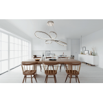 InLight Κρεμαστό φωτιστικό LED 56W 3CCT (by switch) από αλουμίνιο σε χρυσή ματ απόχρωση D:100cm (6151-GL) InLight Κρεμαστό φωτιστικό LED 56W 3CCT (by switch) από αλουμίνιο σε χρυσή ματ απόχρωση D:100cm (6151-GL)