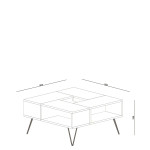 Τραπεζάκι Σαλονιού ArteLibre DONOUSA Δρυς/Μαύρο 80x80x38.6cm Τραπεζάκι Σαλονιού ArteLibre DONOUSA Δρυς/Μαύρο 80x80x38.6cm