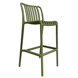 Σκαμπό Bar ArteLibre TAHITI Πράσινο PP 47x38x102cm