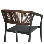Σκαμπό Bar ArteLibre SANTORINI Ανθρακί/Φυσικό Αλουμίνιο/Rattan 55x56x99cm Σκαμπό Bar ArteLibre SANTORINI Ανθρακί/Φυσικό Αλουμίνιο/Rattan 55x56x99cm