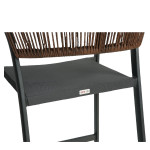 Σκαμπό Bar ArteLibre SANTORINI Ανθρακί/Φυσικό Αλουμίνιο/Rattan 55x56x99cm Σκαμπό Bar ArteLibre SANTORINI Ανθρακί/Φυσικό Αλουμίνιο/Rattan 55x56x99cm