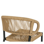 Σκαμπό Bar ArteLibre CEBU Μαύρο/Φυσικό Αλουμίνιο/Rattan 60x60x99cm Σκαμπό Bar ArteLibre CEBU Μαύρο/Φυσικό Αλουμίνιο/Rattan 60x60x99cm