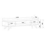 Έπιπλο Τηλεόρασης ArteLibre Samos Σκούρο Καφέ 120x35x40cm