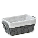 Καλάθι Αποθήκευσης Γκρι Polyester 28x17x13cm