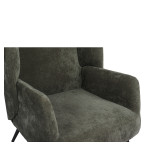 Πολυθρόνα ArteLibre NORA Πράσινο Ύφασμα/Μέταλλο 100x80x89cm Πολυθρόνα ArteLibre NORA Πράσινο Ύφασμα/Μέταλλο 100x80x89cm