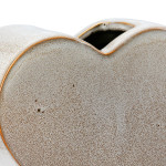Βάζο 'Heart' Κεραμικό Μπεζ 8.5x20x14cm