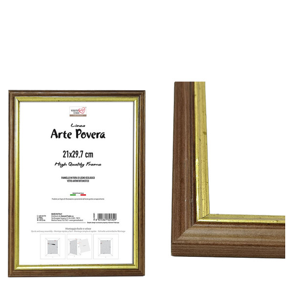 Κορνίζα Καφέ Ξύλο 21x29.7cm Κορνίζα Καφέ Ξύλο 21x29.7cm