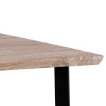 ΤΡΑΠΕΖΙ ΤΡΑΠΕΖΑΡΙΑΣ PALANI 110X70 SONAMA ΜΕ ΜΑΥΡΑ ΠΟΔΙΑ HM8333