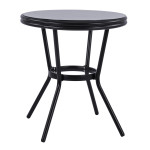 ΤΡΑΠΕΖΙ ΑΛΟΥΜΙΝΙΟΥ MOSES Φ70 BAMBOO LOOK HM5532.02 ΜΑΥΡΟ ΜΕ ΓΥΑΛΙ Φ70X76 εκ ΤΡΑΠΕΖΙ ΑΛΟΥΜΙΝΙΟΥ MOSES Φ70 BAMBOO LOOK HM5532.02 ΜΑΥΡΟ ΜΕ ΓΥΑΛΙ Φ70X76 εκ