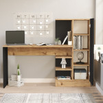 Γραφείο ArteLibre CAMDEN Πεύκο/Μαύρο Μοριοσανίδα 152.3x40x120cm Γραφείο ArteLibre CAMDEN Πεύκο/Μαύρο Μοριοσανίδα 152.3x40x120cm
