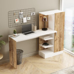 Γραφείο ArteLibre CAMDEN Πεύκο/Λευκό Μοριοσανίδα 152.3x40x120cm Γραφείο ArteLibre CAMDEN Πεύκο/Λευκό Μοριοσανίδα 152.3x40x120cm