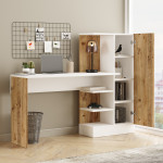 Γραφείο ArteLibre CAMDEN Πεύκο/Λευκό Μοριοσανίδα 152.3x40x120cm Γραφείο ArteLibre CAMDEN Πεύκο/Λευκό Μοριοσανίδα 152.3x40x120cm