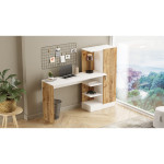 Γραφείο ArteLibre CAMDEN Πεύκο/Λευκό Μοριοσανίδα 152.3x40x120cm Γραφείο ArteLibre CAMDEN Πεύκο/Λευκό Μοριοσανίδα 152.3x40x120cm