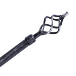 ΚΟΥΡΤΙΝΟΞΥΛΟ 110-210cm HM11280.03 ΜΕΤΑΛΛΙΚΟ ΠΤΥΣ/ΝΟ ΜΑΥΡΟ ΑΣΗΜΙ ΓΥΡΙΣΤΟ Ε-0316