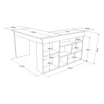 Γραφείο ArteLibre CANN Πεύκο/Λευκό Μοριοσανίδα 115x120x72cm Γραφείο ArteLibre CANN Πεύκο/Λευκό Μοριοσανίδα 115x120x72cm