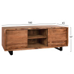 ΕΠΙΠΛΟ TV HM8185.11 NICOLE ΑΠΟ ΜΑΣΙΦ ΞΥΛΟ ΑΚΑΚΙΑΣ ΦΥΣΙΚΟ 160x45x57Υεκ.