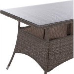 ΤΡΑΠΕΖΙ ΜΕΤΑΛΛΙΚΟ MILITARY RATTAN ΓΚΡΙ HM5141.31 120x70x75Υ εκ.