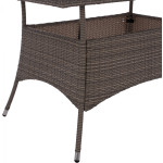 ΤΡΑΠΕΖΙ ΜΕΤΑΛΛΙΚΟ MILITARY RATTAN ΓΚΡΙ HM5141.31 120x70x75Υ εκ.