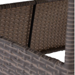 ΤΡΑΠΕΖΙ ΜΕΤΑΛΛΙΚΟ MILITARY RATTAN ΓΚΡΙ HM5141.31 120x70x75Υ εκ.