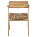 ΠΟΛΥΘΡΟΝΑ KINGSLEY HM9634.01 ΞΥΛΟ TEAK & ΨΑΘΑ ΣΕ ΦΥΣΙΚΟ ΧΡΩΜΑ 57,5x54x80Yεκ.