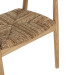 ΠΟΛΥΘΡΟΝΑ KINGSLEY HM9634.01 ΞΥΛΟ TEAK & ΨΑΘΑ ΣΕ ΦΥΣΙΚΟ ΧΡΩΜΑ 57,5x54x80Yεκ.