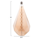 ΛΑΜΠΤΗΡΑΣ LED FILAMENT 8W E27 3000K GOLD COLOR DIMMABLE HM4057