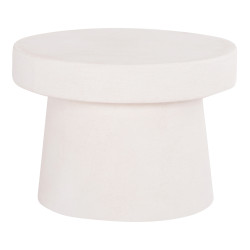 ΤΡΑΠΕΖΙ ΣΑΛΟΝΙΟΥ ΣΤΡΟΓΓΥΛΟ ΣΕΙΡΑ SANTORINI HM18051 MDF ΣΕ ΥΠΟΛΕΥΚΟ ΧΡΩΜΑ Φ60x42,5Υεκ.