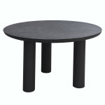 ΤΡΑΠΕΖΙ ΑΛΟΥΜΙΝΙΟΥ DOSUN HM6201.01 ΓΚΡΙ ΣΚΕΛΕΤΟΣ-3D PRINT ΓΥΑΛΙ-ΚΕΡΑΜΙΚΟ LOOK Φ120εκ