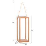ΕΠΙΤΡΑΠΕΖΙΟ ΔΙΑΚΟΣΜΗΤΙΚΟ ΦΑΝΑΡΙ ΓΙΑ ΚΕΡΙ FENT HM4582 ΞΥΛΟ TEAK ΦΥΣΙΚΟ 20x20x50-80Υεκ.