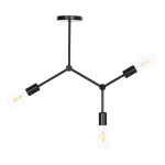 ΦΩΤΙΣΤΙΚΟ ΟΡΟΦΗΣ 3-ΦΩΤΟ LIGHTY HM7404.11 ΜΕΤΑΛΛΟ ΣΕ ΜΑΥΡΟ 52x5x48Υεκ.