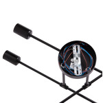 ΦΩΤΙΣΤΙΚΟ ΟΡΟΦΗΣ ΠΟΛΥΦΩΤΟ LIGHTY HM7427.11 ΜΕΤΑΛΛΟ ΣΕ ΜΑΥΡΟ 51x51x23Υεκ.