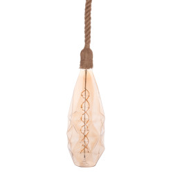 ΦΩΤΙΣΤΙΚΟ ΟΡΟΦΗΣ ΚΡΕΜΑΣΤΟ ΜΕ ΛΑΜΠΤΗΡΑ HM11934--ΣΧΟΙΝΙ 1m ΠΑΧΟΥΣ 2cm-ΝΤΟΥΙ Ε27