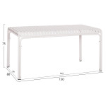 ΤΡΑΠΕΖΙ ΑΛΟΥΜΙΝΙΟΥ RACHEL HM6339.02 ΛΕΥΚΟ 150x80x75Υεκ. ΤΡΑΠΕΖΙ ΑΛΟΥΜΙΝΙΟΥ RACHEL HM6339.02 ΛΕΥΚΟ 150x80x75Υεκ.