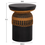 ΒΟΗΘΗΤΙΚΟ ΤΡΑΠΕΖΙ PRILEP HM18159.01 FIBER CEMENT ΜΑΥΡΟ & RATTAN--Φ60x76,5Υεκ ΒΟΗΘΗΤΙΚΟ ΤΡΑΠΕΖΙ PRILEP HM18159.01 FIBER CEMENT ΜΑΥΡΟ & RATTAN--Φ60x76,5Υεκ