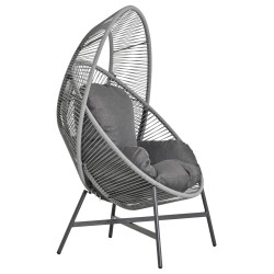 ΠΟΛΥΘΡΟΝΑ-ΦΩΛΙΑ RULER HM6506.01 ΓΚΡΙ ΜΕΤΑΛΛΟ-P.E.RATTAN-ΜΑΞΙΛΑΡΙΑ 90x85x154Υεκ
