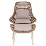 ΠΟΛΥΘΡΟΝΑ LOUNGE ΜΕ ΥΠΟΠΟΔΙΟ REMVAZZO HM6561.02 ΑΛΟΥΜΙΝΙΟ ΜΠΕΖ--WICKER 90x85x96Υεκ